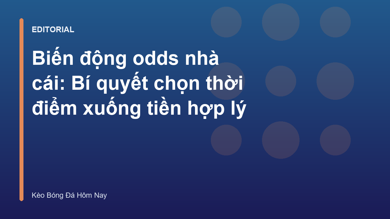 Biểu đồ minh họa biến động odds nhà cái trong cá cược bóng đá